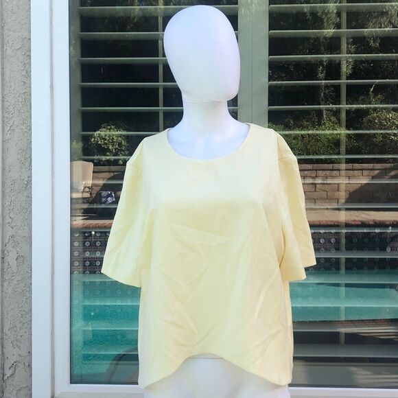 WAYF Hardy Short Sleeve Asymmetric Blouse Size XXL - Picture 2 of 8